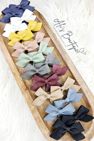 Fall Velvet Classic Bows – Ali's Bowtique