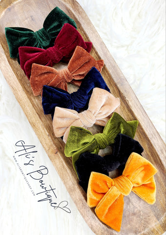 Fall Velvet Classic Bows