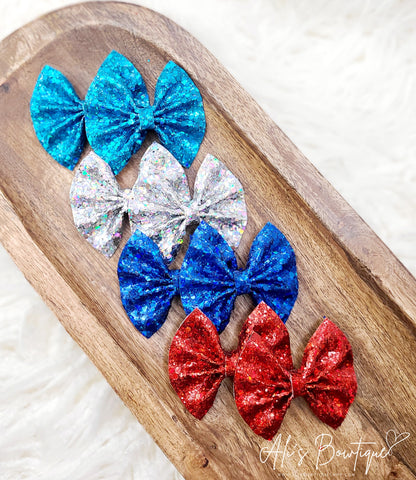 Patriotic Glitter Flutter Piggies