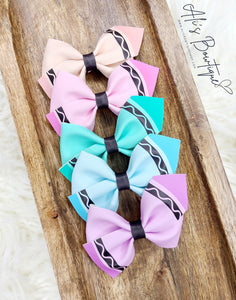 Pastel Crayon Loop de Lou Bows