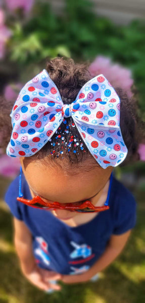 Patriotic Serged Bows