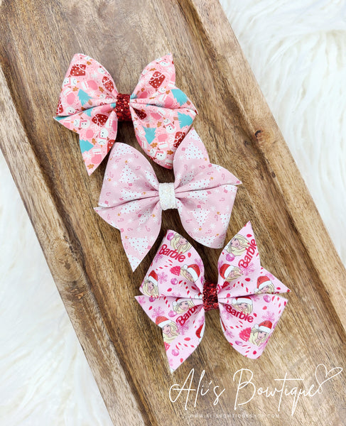 Pink Christmas Larkin Bows