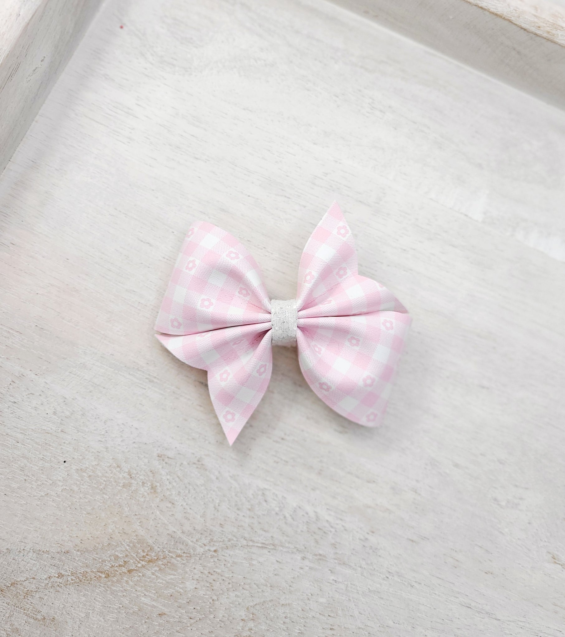 Pink Gingham Larkin Bow