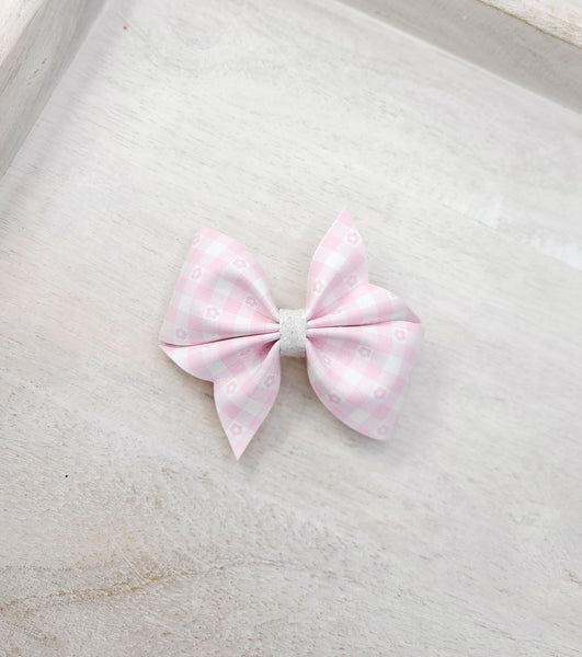 Pink Gingham Larkin Bow