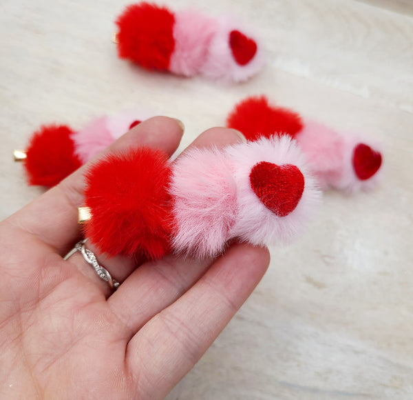 Puff Heart Clips