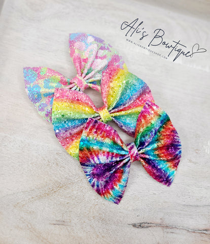 Rainbow Flutter Bows