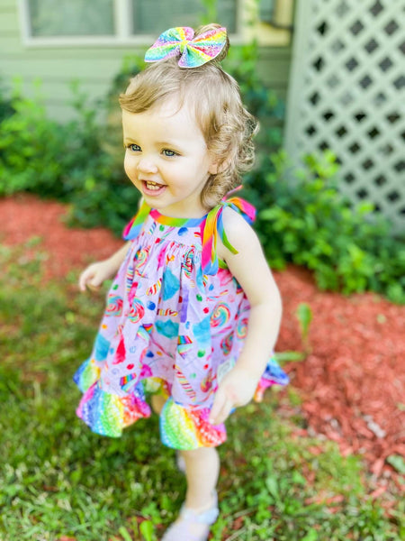 Rainbow Flutter Bows